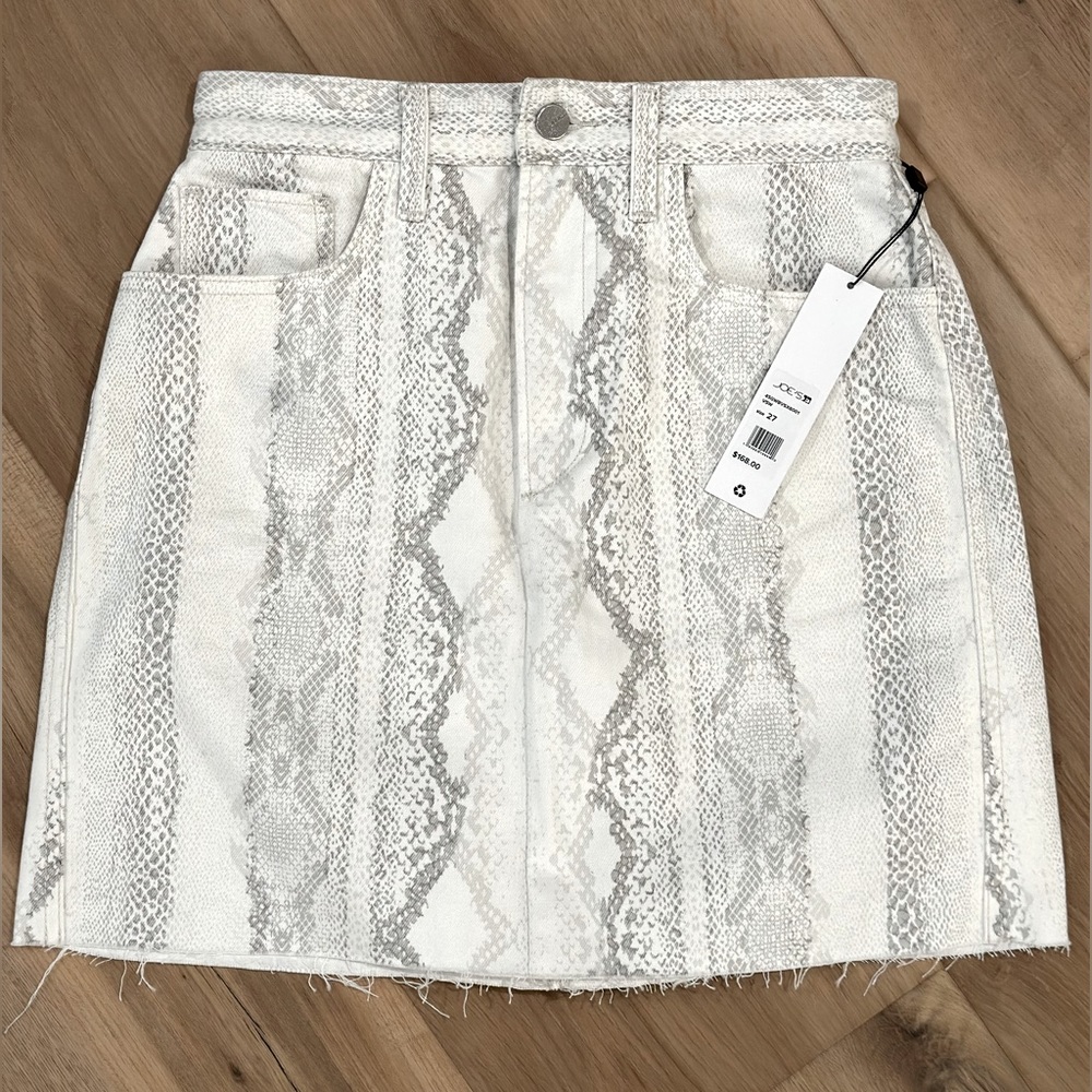 NEW Joe’s Jeans Snakeskin print Denim Skirt Size 27